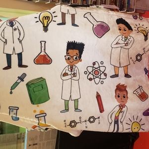 Baby blanket & Bib Bundle - plush and colorful - Future Doctor